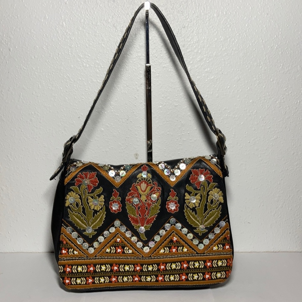 Isabella Fiore Button Up Felicia Flap Shoulder Bag